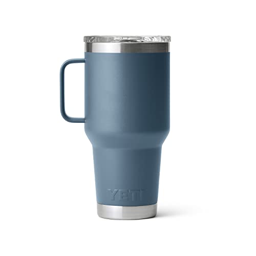 YETI Stainless Steel Rambler Travel Drinking_Cup, Vacuum Insulated with Stronghold Lid, 30 Ounces, Nordic Blue