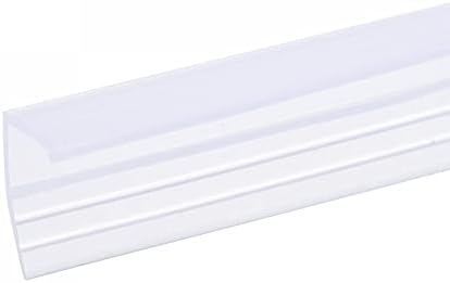 uxcell Frameless Glass Shower Door Sweep, 59.06" Long, for 5/16"(8mm) Glass, F-Type Door Bottom Side Seal Strip