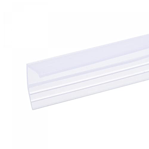 Uxcell Frameless Glass Shower Door Sweep, 59.06" Long, For 5/16"(8Mm) Glass, F-Type Door Bottom Side Seal Strip #TOP3