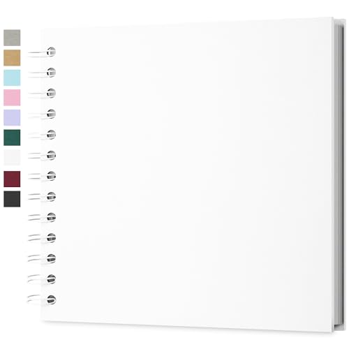 Fotoalbum zum Selbstgestalten, Scrapbook Fotobuch zum Einkleben 18 x 18 cm...