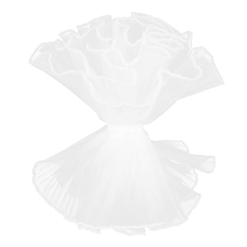 HOMSFOU Elegant Flower Gauze Wrap Double Sided Wave Design for Bouquets Weddings Events Soft Tulle Netting for Present Wrapping Floral Arrangements