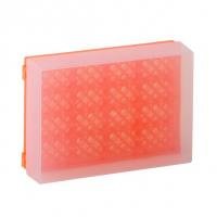 0032F Polypropylene 96 Well Preparation Micro Reaction Tube Rack with Cover, Fluorescent Orange (Pack of 20)