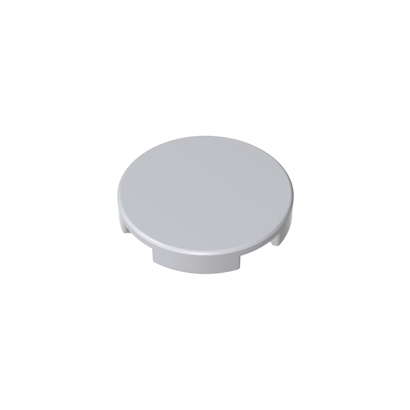 Gobricks 14769 Circular Plate Tile Round 2x2 with Bottom Stud Holder 50 Pieces GDS-611 Compatible with Lego Building Blocks Color:gray white