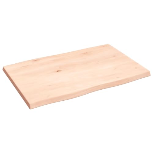 Plateau de table chêne massif 60x40 planche remplacement bureau bois - 4