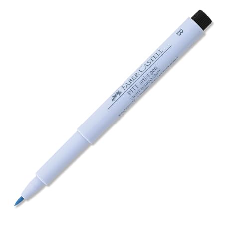 FABER-CASTELL 167520 - Tuschestift Pitt artist pen brush, Strichstärke B, Farbe 220, indigo hell