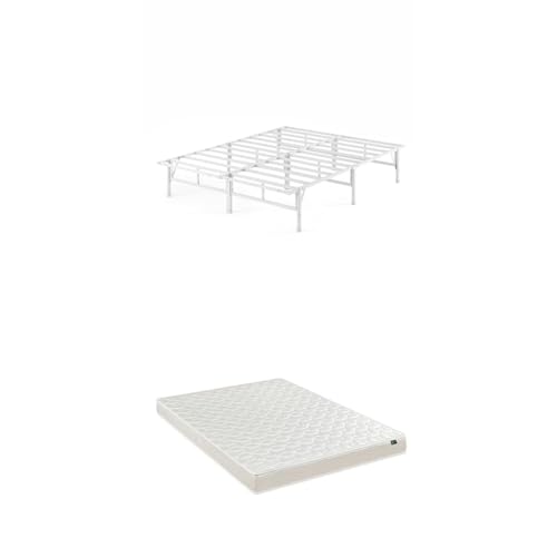 ZINUS�y�Z�b�g�����zZinus (�W�k�X) ���^�� �x�b�h�t���[�� Easy to Assemble SmartBase �z���C�g�H��s�v + 15cm �x�[�V�b�N �|�P�b�g�R�C���}�b�g���X �z���C�g �Z�~ �_�u��/�h��/�p�C�v/���[�X�y�[�X/�H��t��