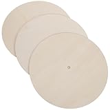 SOIMISS Quadrante Orologio in Legno Rotondo da 30 Cm Set 3 Pezzi per Orologio Fai da Te Base Grezza da Parete per Progetti di Pittura e Decorazioni Artigianali