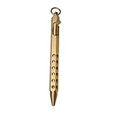 Business Students Bolt Usage Grip Solid Metal G2 Refill Compatible - Instrument Writing Smooth with Plus Elegant Gold Finish Brass Office Action Ballpoint for (126mm)(B-Typ + Refills)