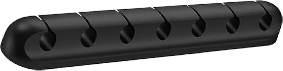Organizador de Cabos em Silicone, 7 Clips Autocolantes, Protetor Flexível para Fios USB, Carregadores e Fones