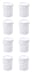 Produktbild 8x Eimer 10,8l mit Deckel * lebensmittelecht, Originalitätsverschluss 10l 8er Set
