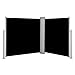 Produktbild vidaXL Seitenmarkise Ausziehbar Sichtschutz Sonnenschutz Windschutz Seitenrollo Seitenwandmarkise Markise Terrasse Balkon Garten Schwarz 100x600cm