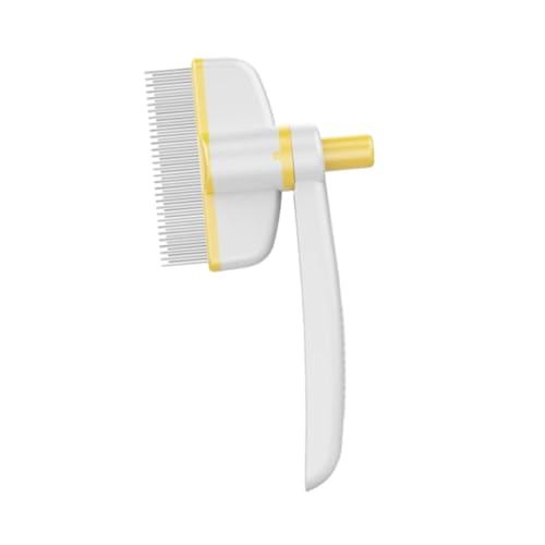 Fonowx 猫用ブラシ ペットの毛除去ツール 犬用脱毛ブラシ 長毛短毛対応 子猫犬向け, 黄色