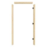 ARKHJEM Door Jamb Frame kit with Pre-Installed Hinges & Weather Stripping, Primed Composite Door Frame Kit...