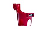 Red Water Bottle Holder for Fence | Cup Holder and Caddy | Holds Stanley, Yeti, Gatorade Products | Baseball and Softball Dugout Organizer, Tennis and Pickleball Courts | Made in USA (Red)