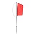 MAVIS LAVEN Wind Indicator Flag, Stainless Steel Mast with Red Nylon Surface for Realtime Wind Direction Detection on Sailboats (185 * 135mm(7972SM))