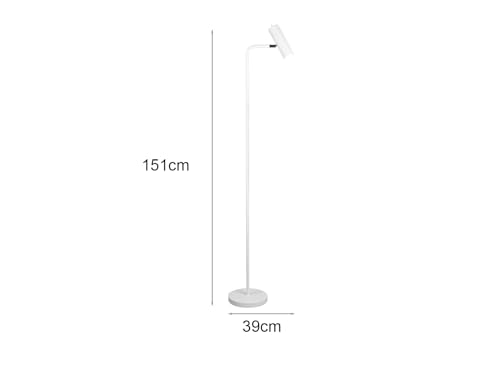 Trio-Leuchten Metalowa lampa podłogowa biała