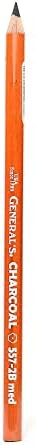 General's 557 Series Charcoal Pencils 2B Each [Pack of 12 ]