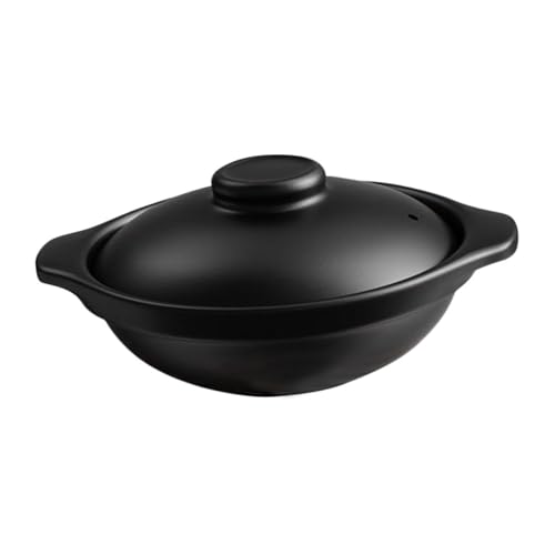 Mikinona Cacerola de Cerámica para Guisos y Arroz Olla de Cocina Resistente Altas para Personas Utensilio de Cocina para Platos