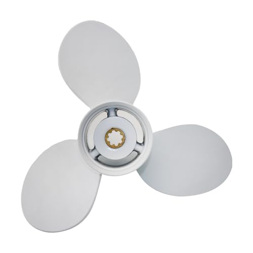 YAMESUHO Aluminum Outboard Propeller Compatible with Yamaha Engine 9 1/4 Diametre x 10 Pitch,9.9HP/15HP/F15/F20,8Tooth,3Blades,RH(63V-45952-10-00)