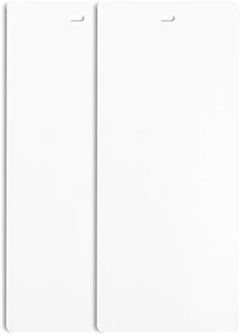 DALIX PVC Veritcal Blind Replacement Slats Curved Smooth White 82.5 x 3.5 (2-Pack)