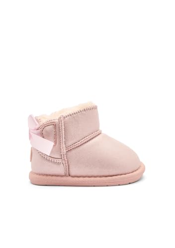 Conguitos - Botas de Bebés Diseño Respetuoso con Lazo para Niños y Niñas (Rosa/Talla 25)