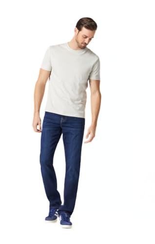 Mavi Men's Matt Mid Rise Relaxed Straight Leg Jeans, Deep Brushed Williamsburg, 40 x 32