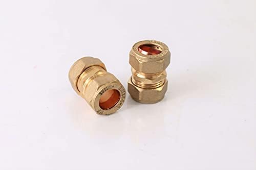 Straight Coupling Brass Compression Fittings 15mm Multi Packs 1, 2, 4 (2)