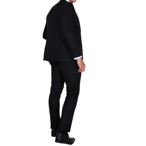 TERNO SLIM MASCULINO (BR, Numérico, 44, Regular, Regular, PRETO)