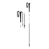 LEKI Skytera FX.One SL - Bastoni da trekking pieghevoli in carbonio ultraleggero per escursioni, impacchettamento rapido e alpinismo, 110 cm, colore: bianco carbone naturale