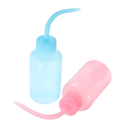 YARNOW 2st Justerbara Squeeze Flaskor Säker Vattning För Tattoo Rengöring Och Ögonfransförlängningar Precision Vattning Med Vinklad Munstycke Läckagesäker Design