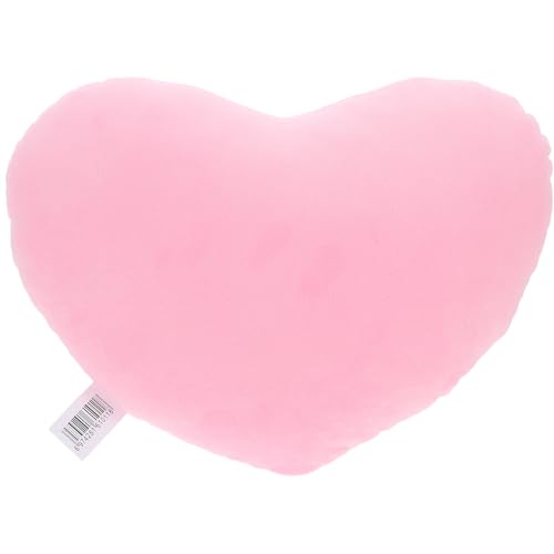LOGOFUN 4Pcs Heart Shaped Pillow Throw Plush Heart Shaped Decorative Pillow Stuffed Heart Doll Sofa Pillow for Home Office Sofa Decor - Pink, 30CM