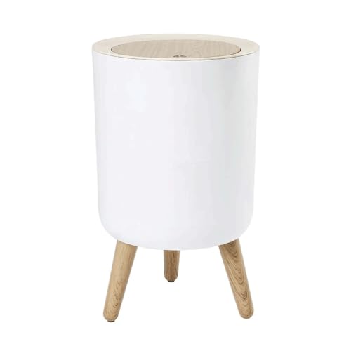 Bote de basura con tapa de diseño elevado para interiores modernos