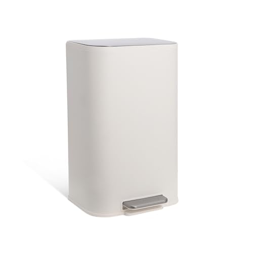 Caneca de basura IDEALHOUSE acero inoxidable 30L blanca