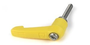 Image of Kipp 06611-31016X60 Fiberglass Reinforced Plastic /Steel Adjustable Handle with M10 External Thread, Novo.Grip Style, Stainless Steel Components, Metric, 60 mm Screw Length, Size 3, Bright Yellow Color