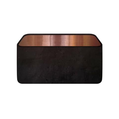Black Velvet Brushed Copper Rounded Rectangle Lampshade