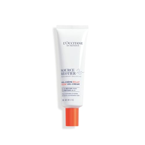 LOCCITANE Source Reotier Glow Gel-Cream: Visibly Plump Skin Dewy Finish For Normal to Combination Skin 1.7 Oz