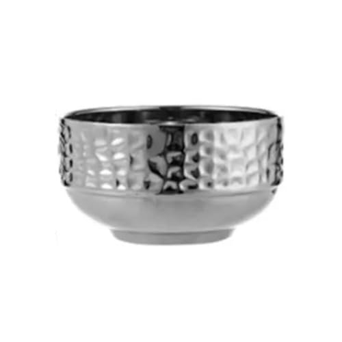 Bol à crème glacée double couche marteau argent S - 2