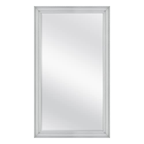 Image of MCS Ezra 28.66x49.66 Large Wall Mirror, Gray Woodgrain & Beveled Mirror, Vertical & Horizontal Wall Hanging Mirror for Bathroom, Bedroom & Livingroom