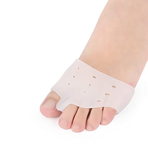 JZFOACHR Gel Metatarsal Almohadillas, Cojines de Bola de pie con Separador de Dedo de Panal Transpirable, Neuroma Callus Metatarsal pie de Alivio de Alivio Alivio del antepié