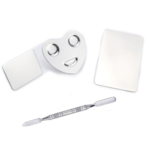 IWOWHERO Stainless Steel Nail Art Mixing Tray 1 Set/7pcs Professional Beauty Tool for Diy