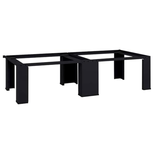 vidaXL Pedestal para Lavadora 2 pcs Negro 64 x 55 x 32.5 cm Acero, Pedestal Rectangular, Resistente para Lavar, Soporte Moderno Elevado, Ideal para tu hogar
