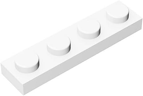 Classic Building Plate 1x4,100 Piece, Compatible with Lego Parts and Pieces 3710, Creative Play Set - 100% Compatible with Lego and All Major Brick Brands(Colour:White)
