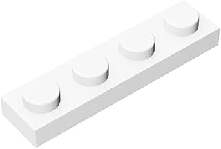 Classic Building Plate 1x4,100 Piece, Compatible with Lego Parts and Pieces 3710, Creative Play Set - 100% Compatible with Lego and All Major Brick Brands(Colour:White)