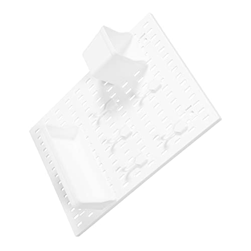 SOPOTUTU 洞洞板置物架 ドア背面用オーガナイザー 壁掛け収納棚 多機能有孔ボード フック対応 強耐荷重 キッチン 浴室 玄関整理用 玄関免打孔