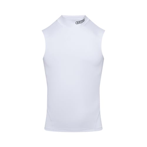 Battle Sports PRO Compression Sleeveless Mock Neck, 4 Way Stretch, Moisture Wicking for Adults