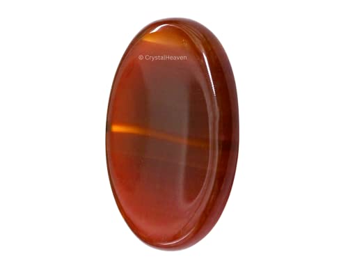 Image of Carnelian Onyx Crystal Thumb Worry Pebbles Stones for Anxiety Stress Relief Massage - AAA Grade Original Healing Gemstone Agate Rubbing Stone for Yoga Meditation Spiritual Reiki Feng Shui