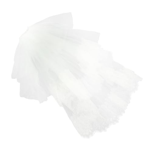 Didiseaon First Communion Veil Flower Girl Crown Long Tulle Hair Flower Headpiece Lace Headband for Girls