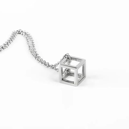 Collier pendentif argent commemorer le style punk retro geometrique mixte - 7