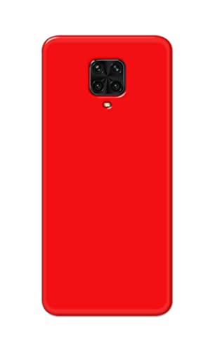 Image of Printed Hard Back Cover Case for Mi Poco M2 Pro Back Cover (Plain Red) -1803