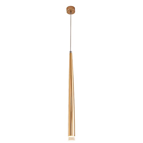 Lustre cône doré LED pour bar et îlot de cuisine central